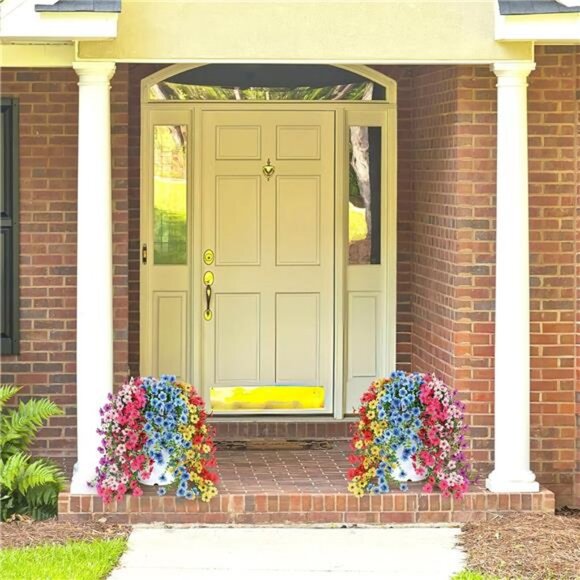 Artificial Flowers for Outdoors Hanging Faux Plants for Spring Summer - Picture 5 of 7